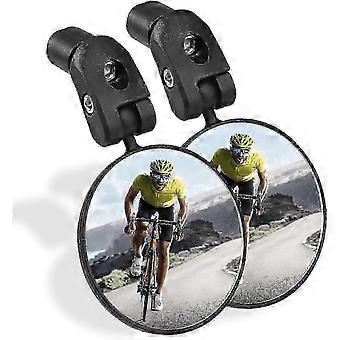 Bike Mirror, 2pcs Adjustable Bicycle Riding Rear View Mirror, 360 Rotatable Handlebar Rearview Mirrors Compatible withMountain Road Cycling Bikes Edit
