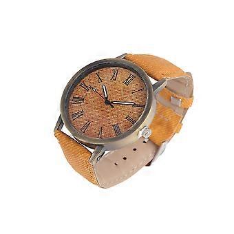 Canvas Watch Fashion Wrist Watch for Women Use Orange Quartz Timepiece