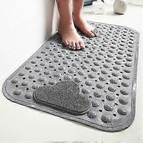 Suction-Cup Massage Shower Mat Grey
