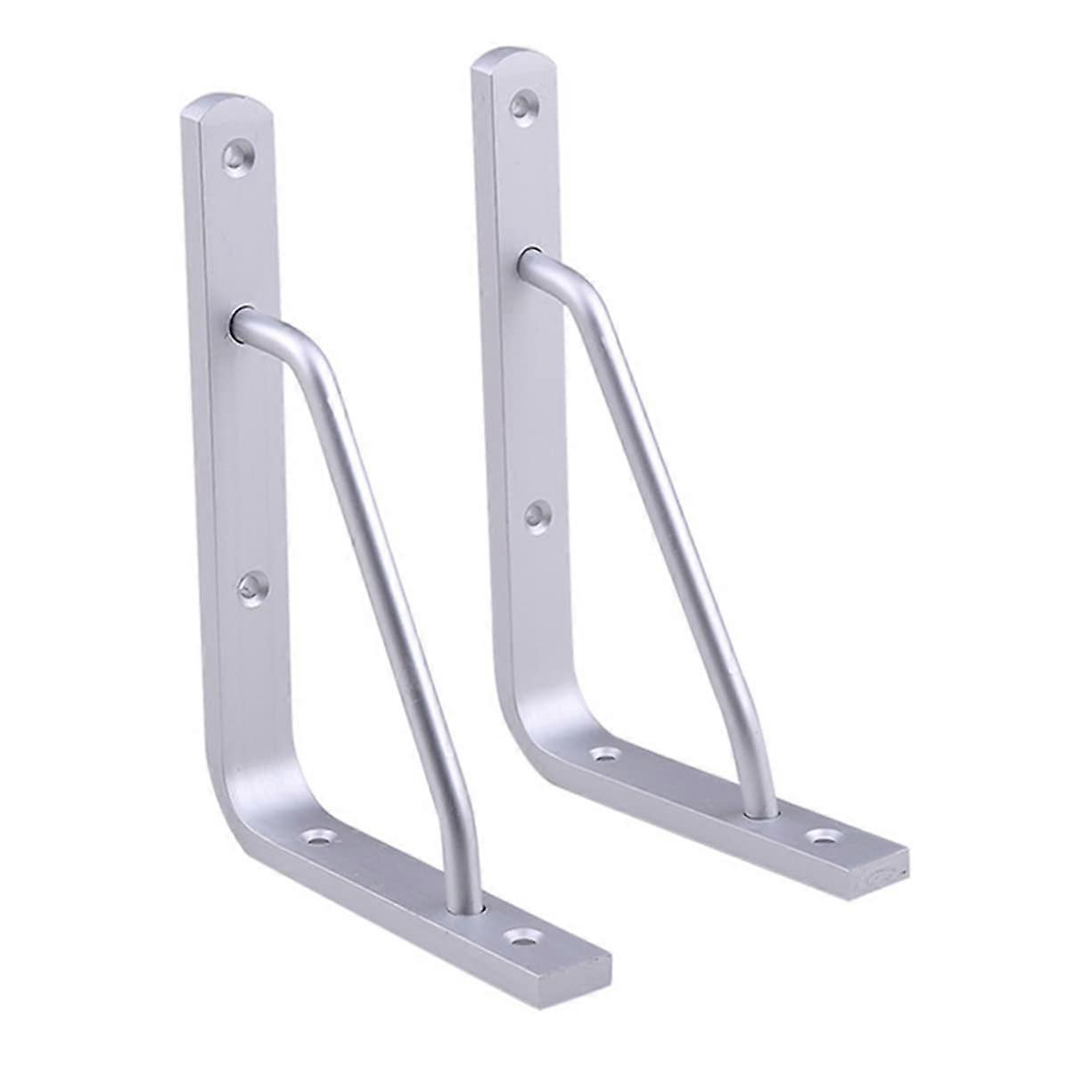 Heavy Duty Wall Mounted Shelf Brackets Triangular Support Design for Kitchen and DIY Projects