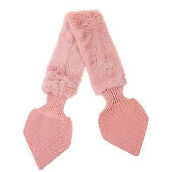 Plush Collar Scarf Pink Winter Warm Scarf for Women 2Pcs Pack