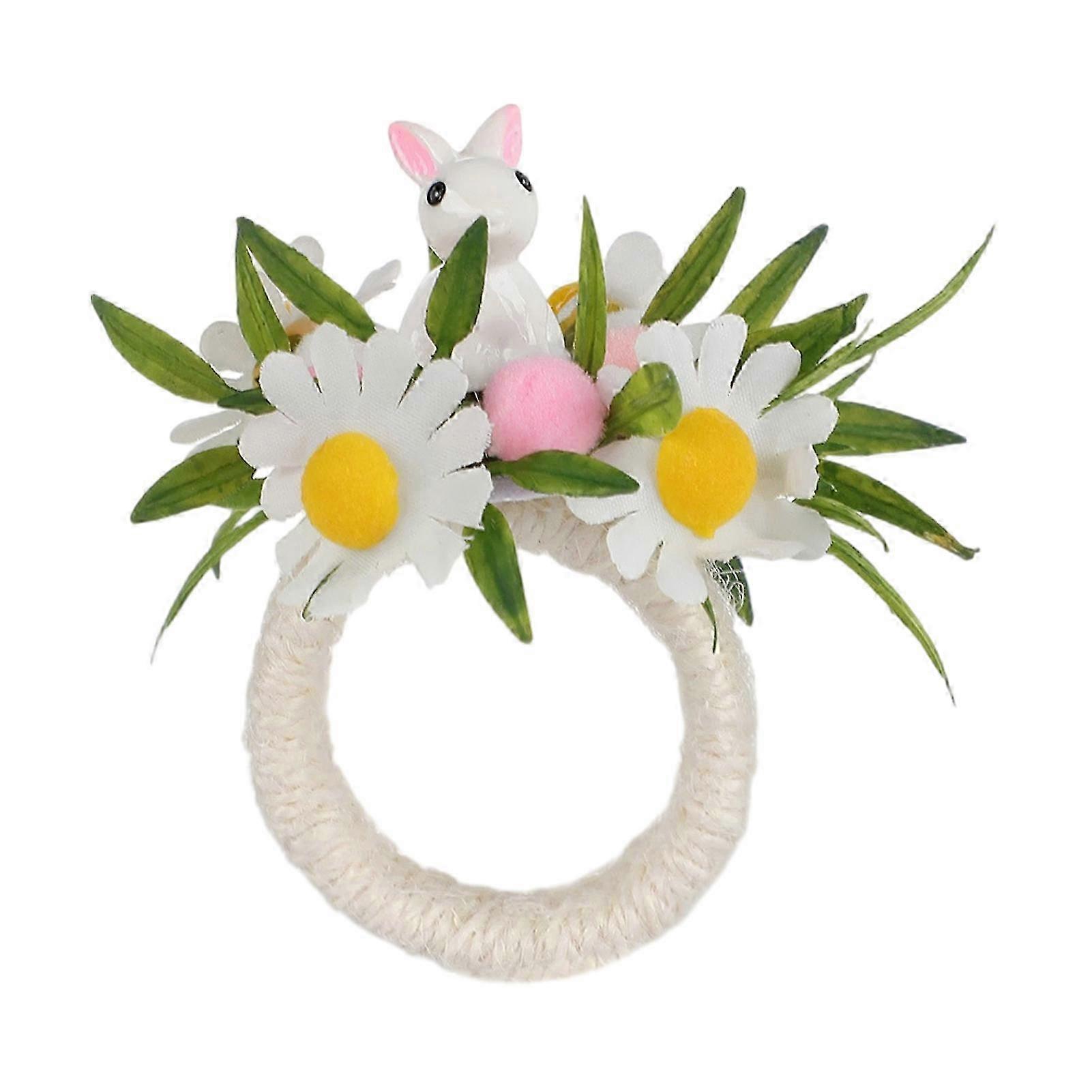 Easter Bunny Napkin Ring With Egg Design