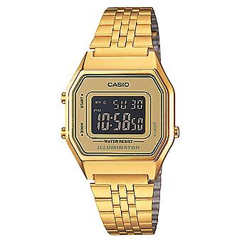 Digital Casio Watch Plated Quartz Unisex Digital With La680WEGA-9BER Gold-Plated Stainless Steel Bracelet
