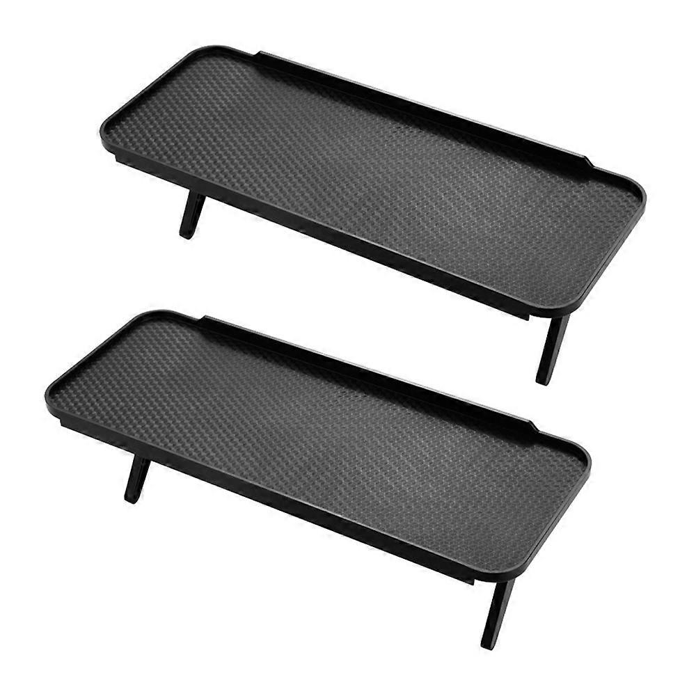 Stable Space-Saving Screen Shelf with Ergonomic Design