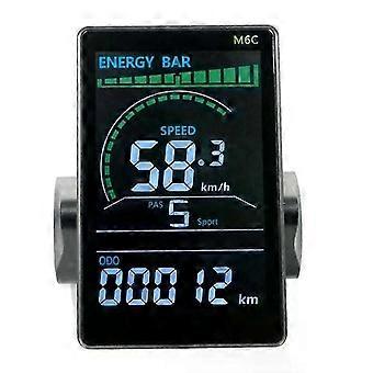 A57T M6C Electric Bike LCD Display Meter 24V-60V E Scooter LCD Panel Color Screen with USB for Mountain Electric Bike(5PIN) PARYT