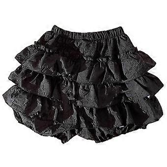 Vintage Safety Shorts Japanese Women Girls Layered Ruffled Underpants Cute Bowknot Ruched Pumpkin Short Pant Bloomers Black XXL