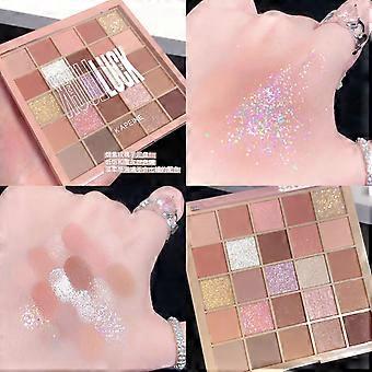 25-Colour Eyeshadow Palette with Matte and Shimmer Shades for Blending and Everyday Eye Makeup, Rose