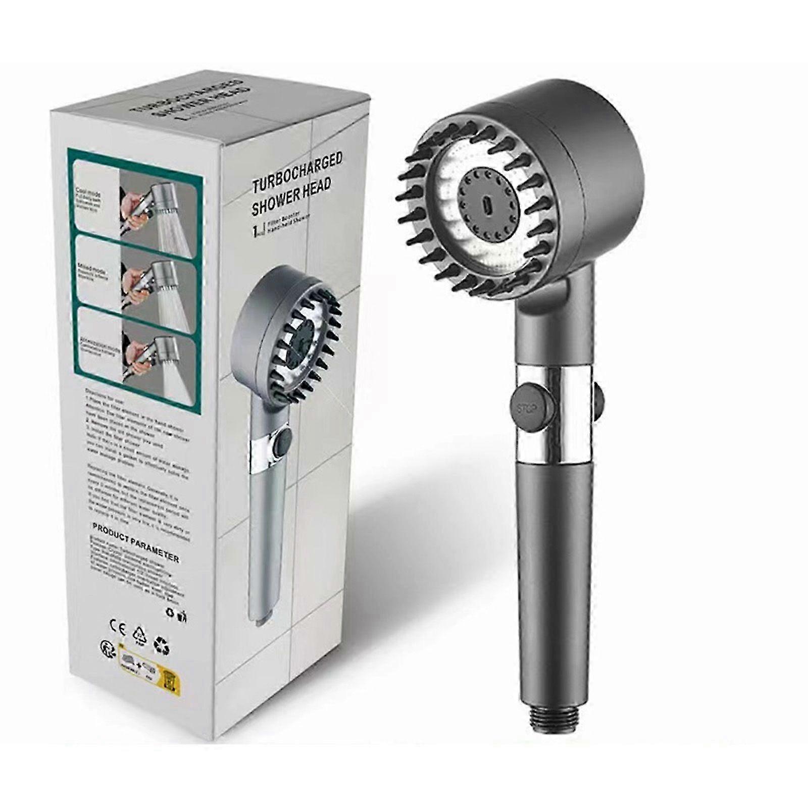 Triple Mode Stainless Steel Handheld Shower
