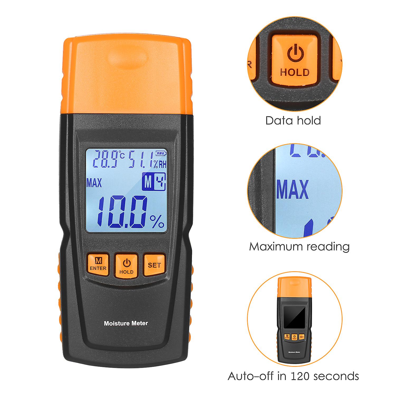 Digital Wood Moisture Meter Firewood Water Content Analyzer Humidity