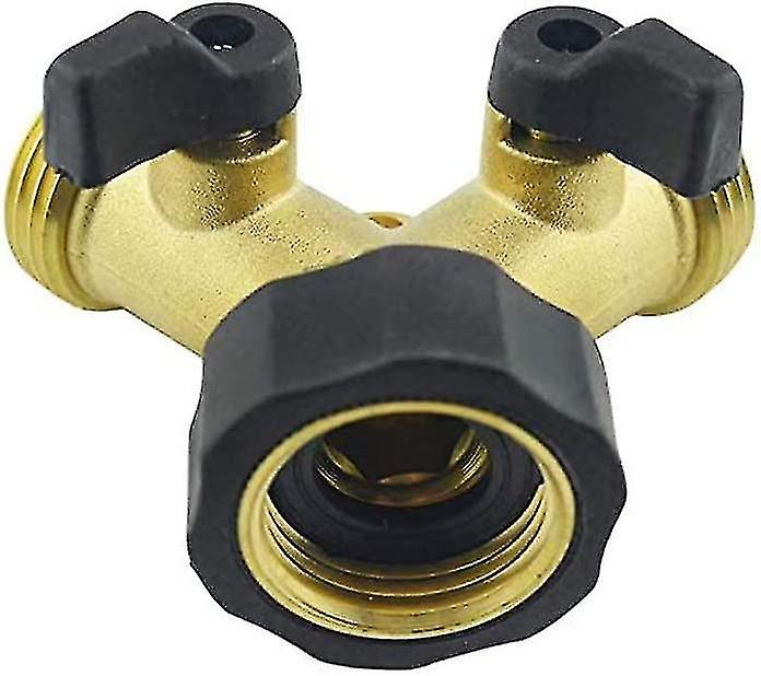 Brass Garden Hose With Y Connector Y Valve Valve Connector Garden Hose Comfort Handle Faucet Outlet Tap With 2 Independent On/off Valves