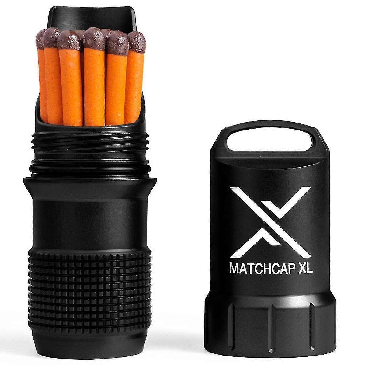 Exotac MATCHCAP XL Waterproof Match and Striker Case - Black