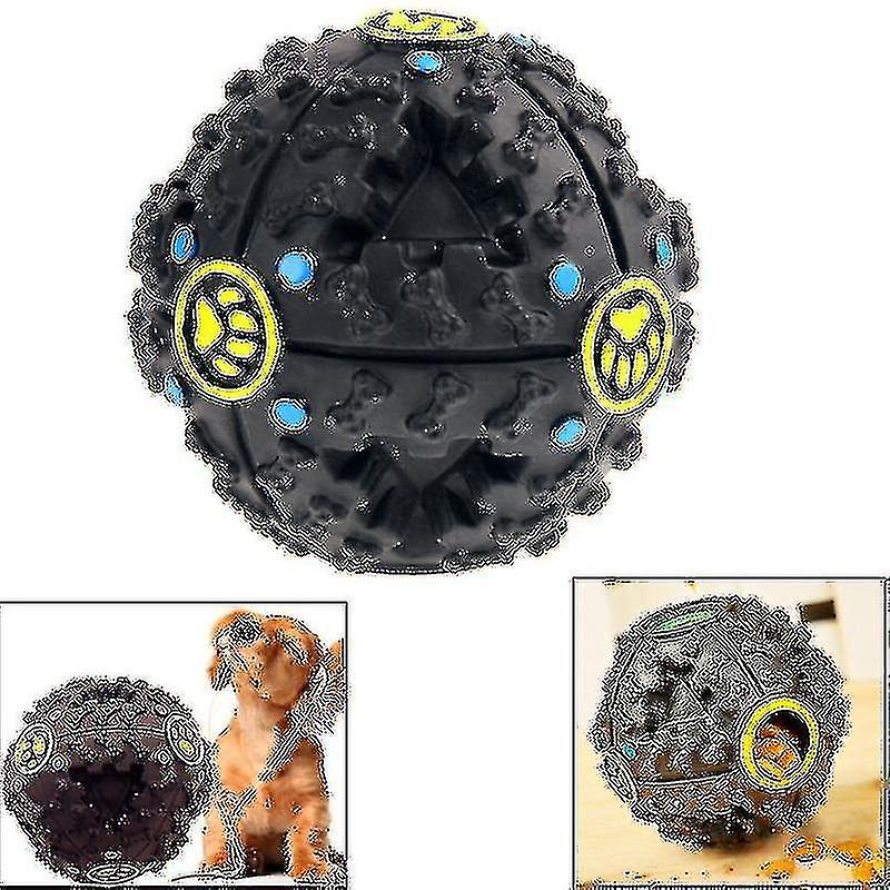 Pet Dog And Cat Food Dispenser Squeaky Giggle Quack Sound Training Toy Chew Ball, Ball Diameter: Aikeco