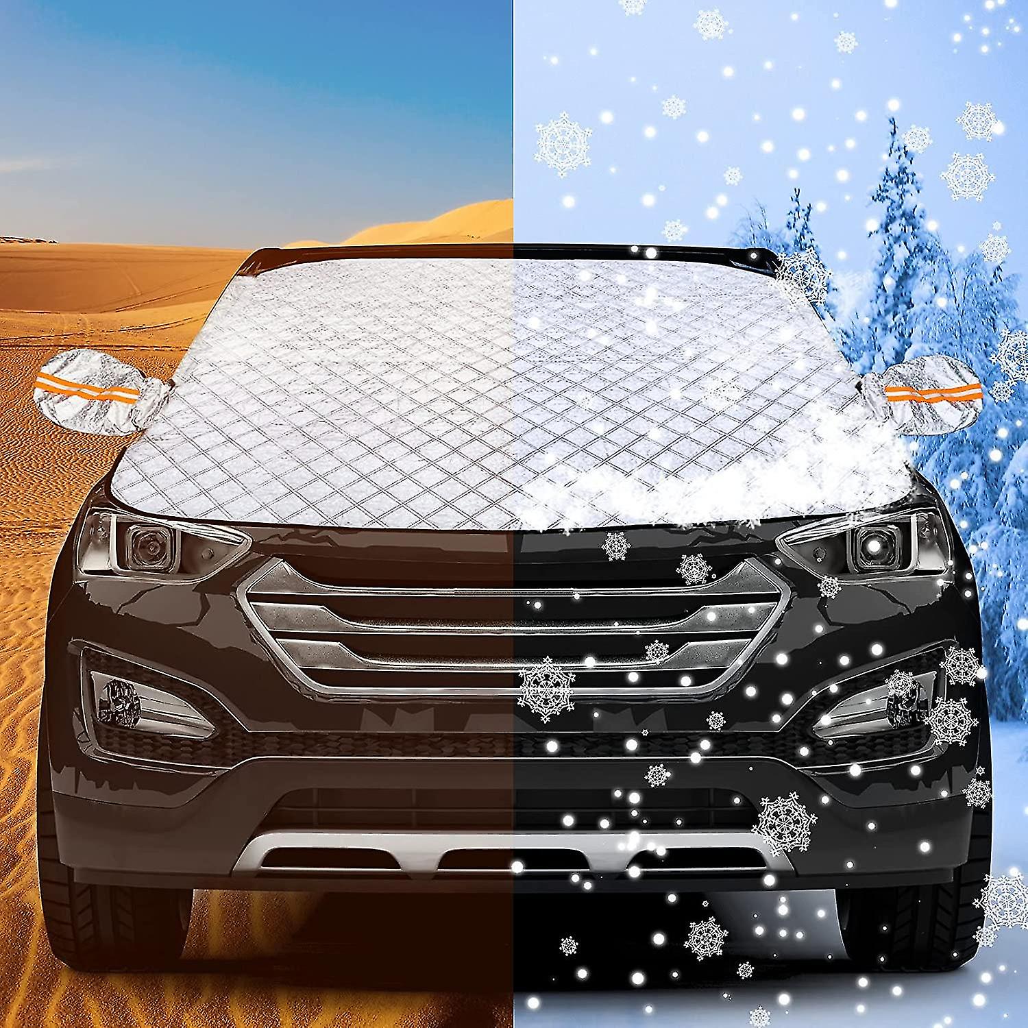 Car Windshield Coverfront Wind Screen Protector With Two Mirror Covers