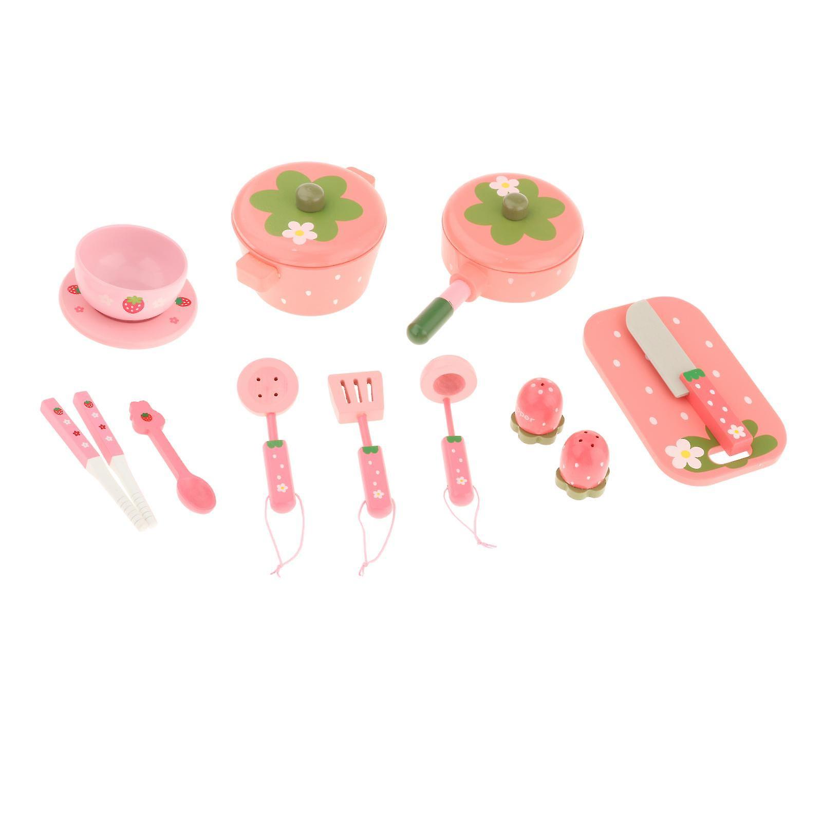 Children Play Kitchen Toy Pretend Play Simulation Kitchenware Toy 13pcs