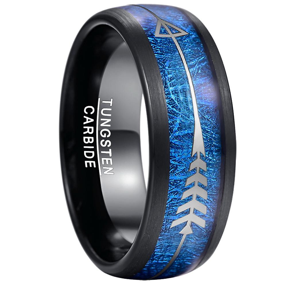 8mm Width Men's Tungsten Carbide Steel Ring