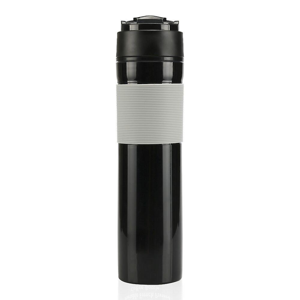 Machine à Café Espresso Portable Cafetière de Voyage à Filtre 350ml Bouteille Coffee Press Service à Thé et à Café Actionnée Manuellement (Black)