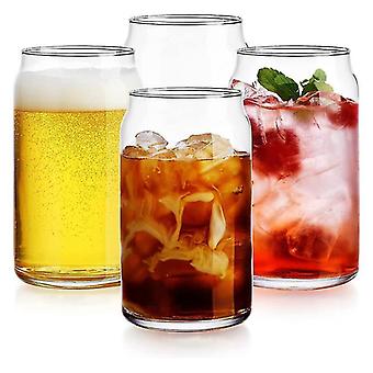TAVADA Lot 6 Verres Canette 500 Ml Avec Couvercle Bambou & Paille Verre – Bubble Tea, Cocktails, Café Glacé, Design Tendance