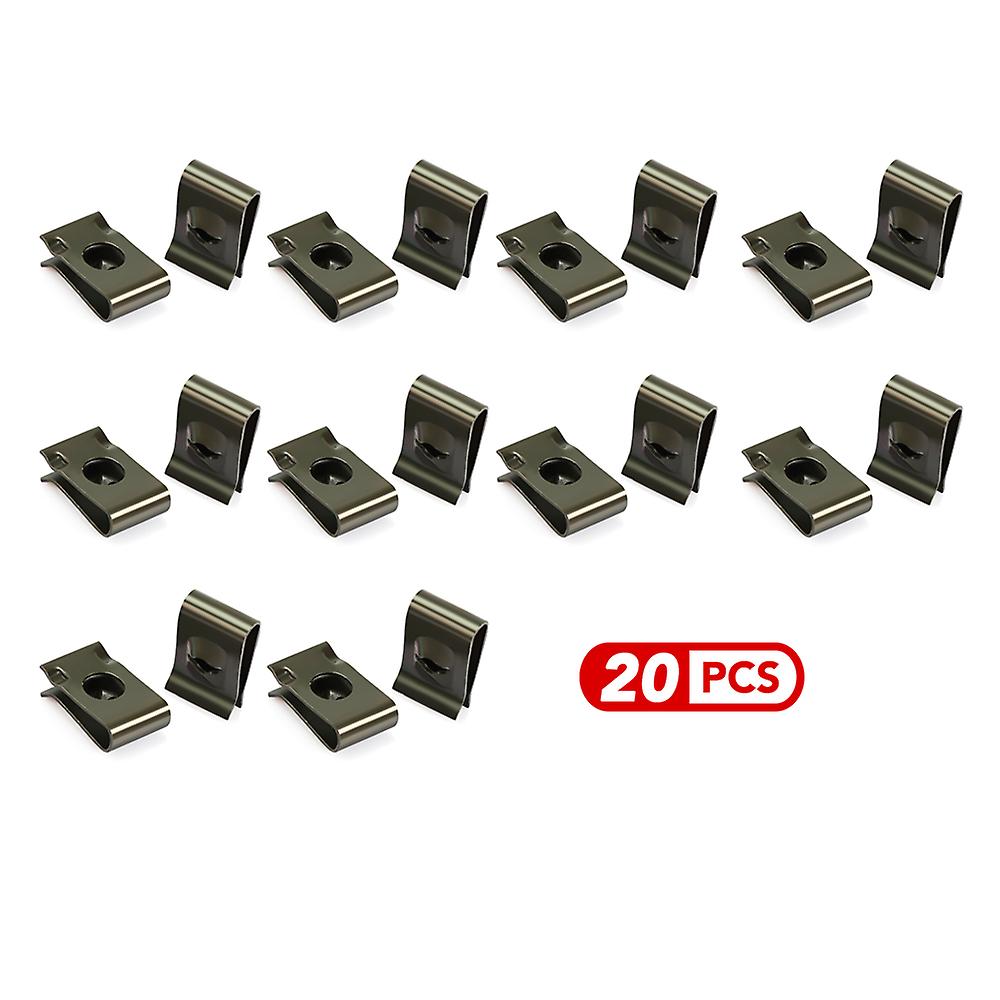 20pcs מתכת U-type קליפ פגוש לרכב מהדק פנדר עבור ב.מ.וו מיני קופר אחד S R50 R53 R56 R60 F55 F56 R57 R58 R59 R60