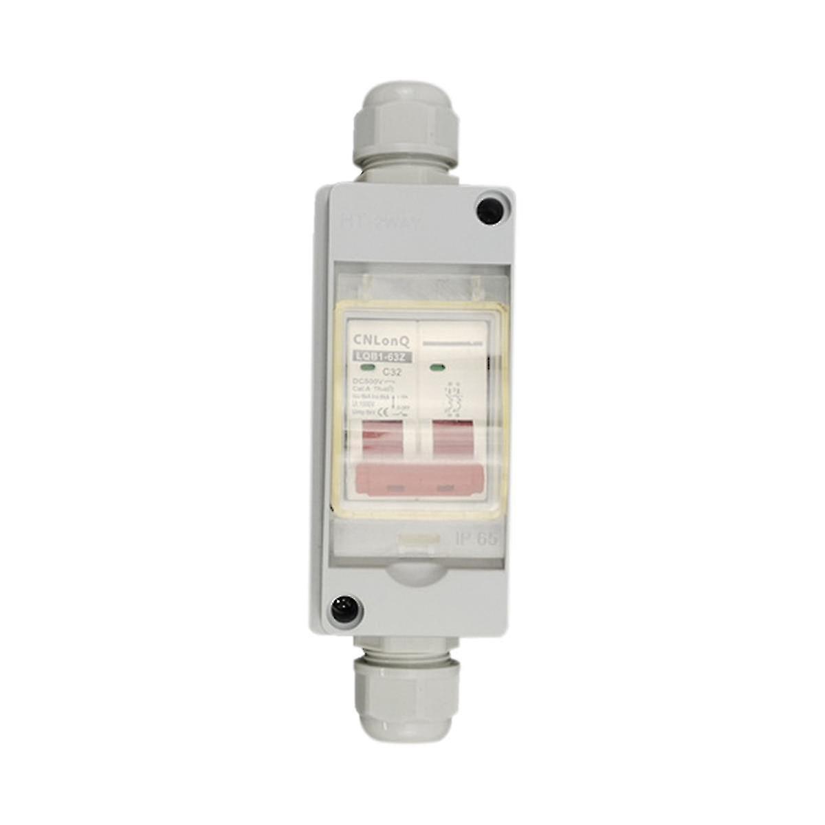 32a 500v Pv Dc Disconnect Switch 2p Solar Current Sink Load Switching Air Switch Miniature Circuit