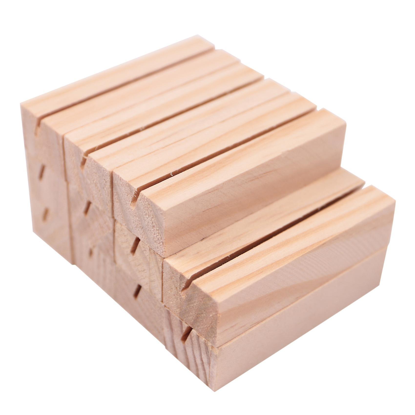 20 Pieces Wood Place Card Holders, Wooden Table Number Holder Memo Stand Stand Card Desktop Message