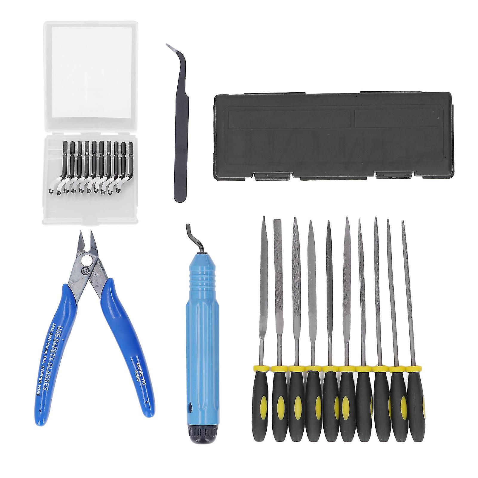 3D Printer Tool Kit Model Carving Knife Cutting File Tool Set for Cleaning Grinding