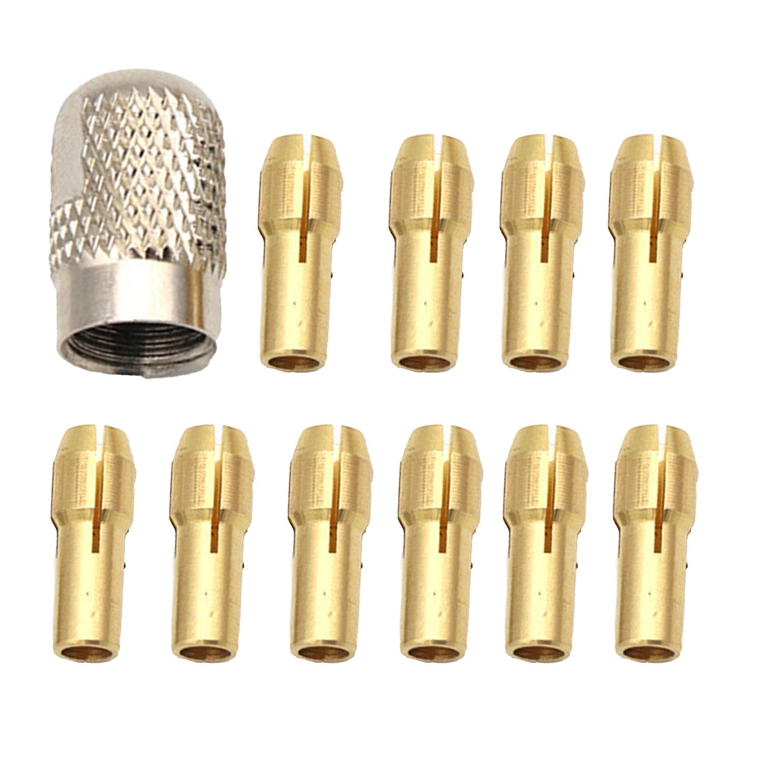 ZHOUBA 11Pcs/Set Drill Collets Mini Metal Power Tool Mini Drill Collets Set for Rotary Tool