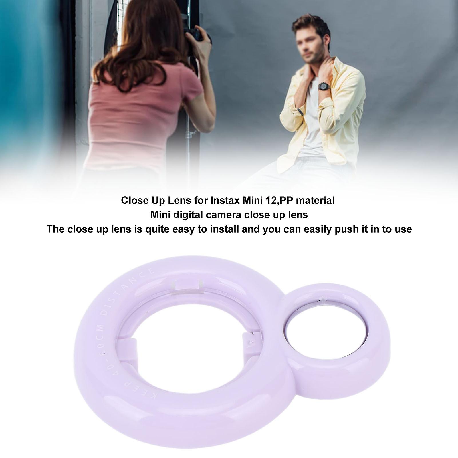 Close Up Lens Colorful Camera Selfie Mirrors Close Up Photography Lens for Instax Mini12 Purple