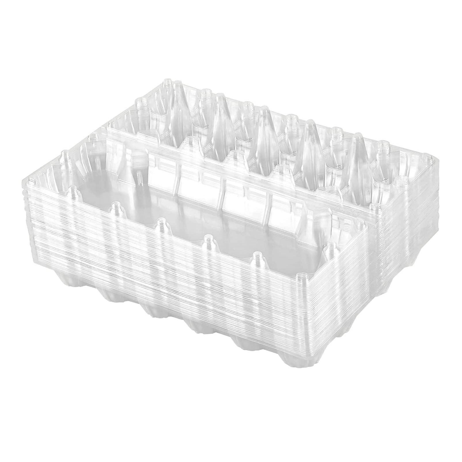 24 Pcs En Plastique Oeuf Cartons En Vrac Clair De Poulet Oeuf Plateau Titulaire pour Familial Pâturage Poulet Ferme Entreprise Marché - 12 Grilles