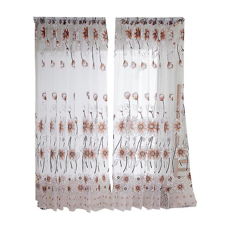 1pcs Sunflower Pattern Curtain