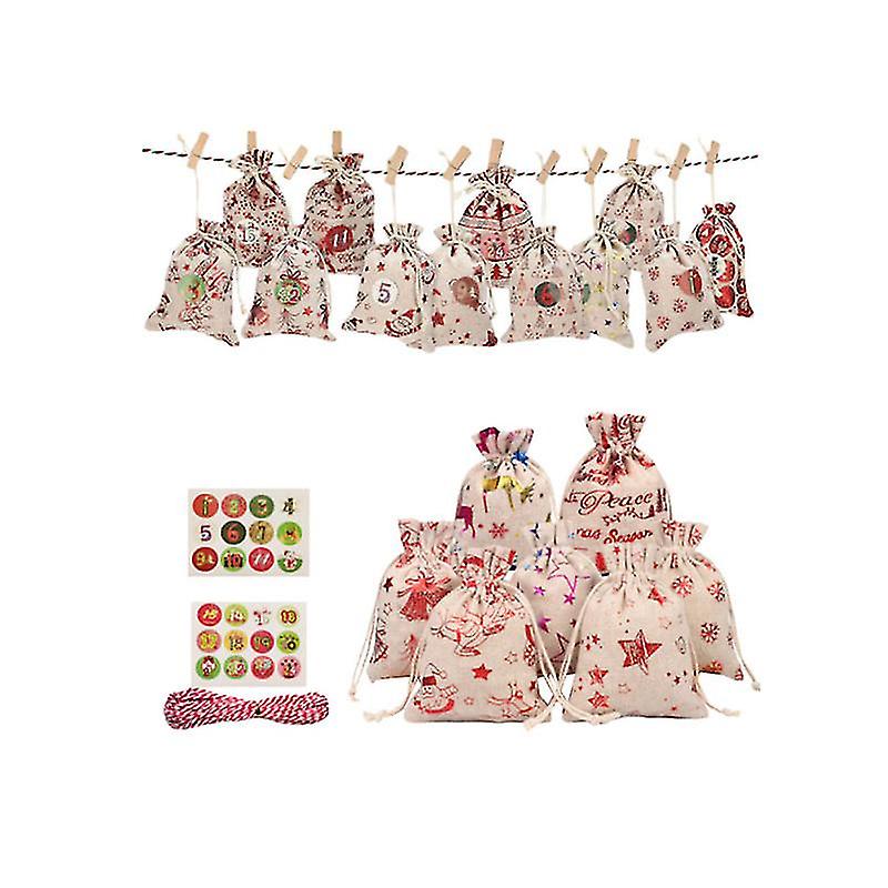 50pcs Advent Calendar Bag