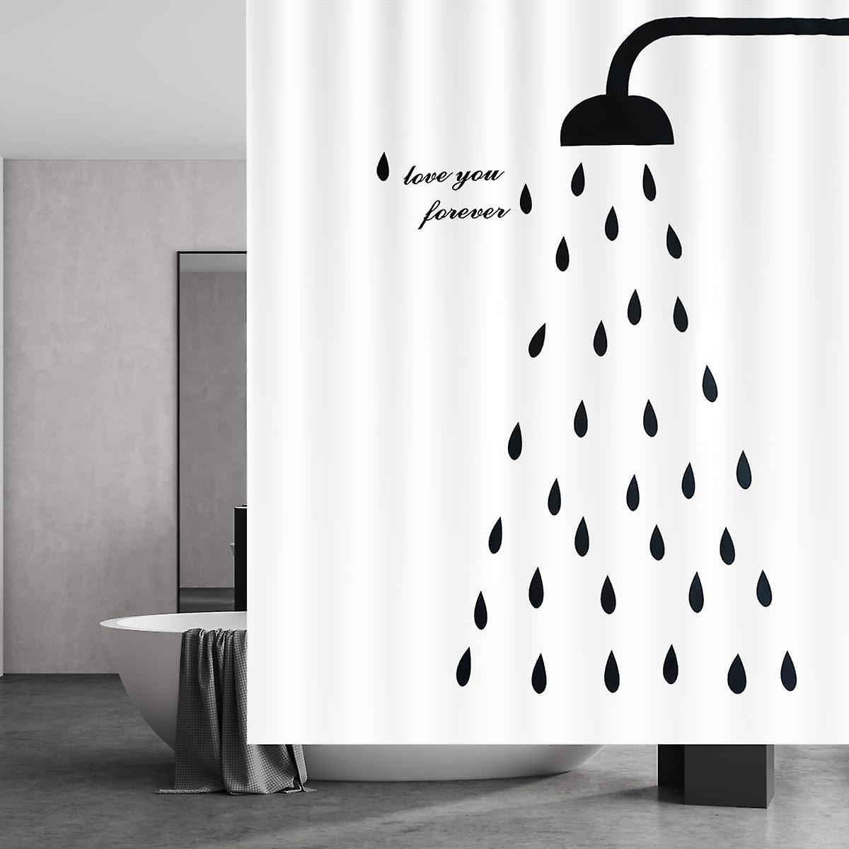 shower curtain set with 11 hooks