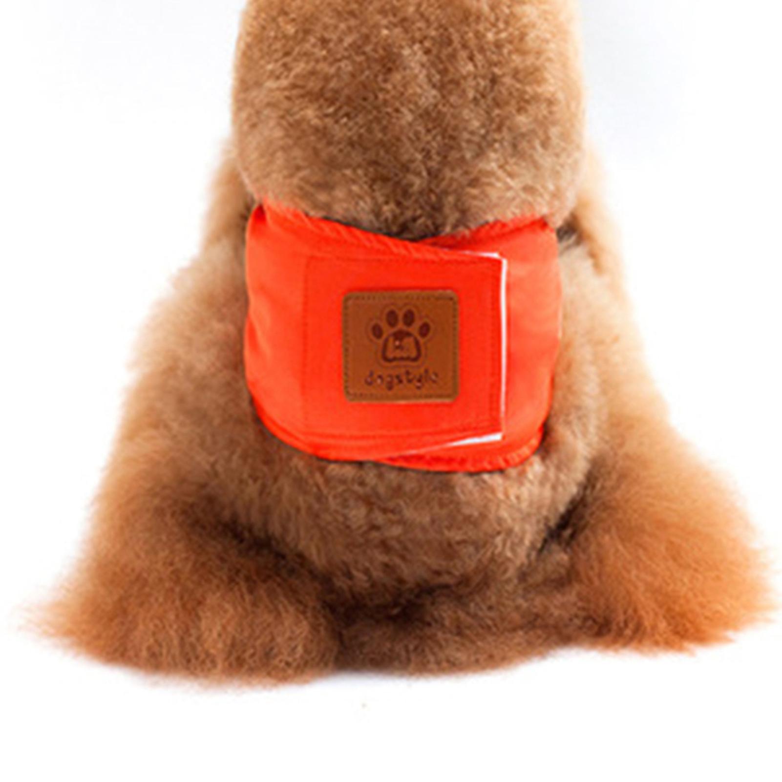 Reusable Washable Dog Diapers Breathable Cotton Puppy Belly Bands Hook & Loop Adjustable Sanitary