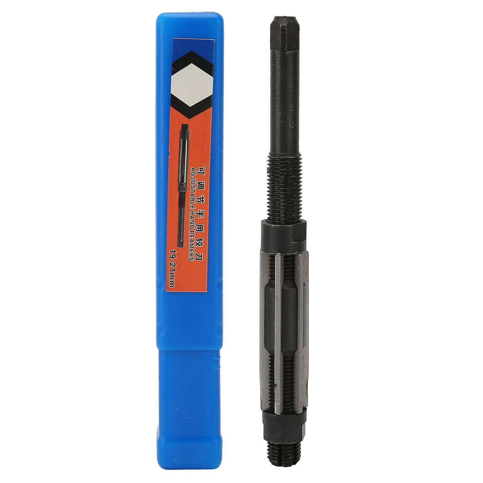 Adjustable reamer with manual chuck, 6 flutes, length 64 mm, 9SiCr, adjustment range 19 to 21 mm