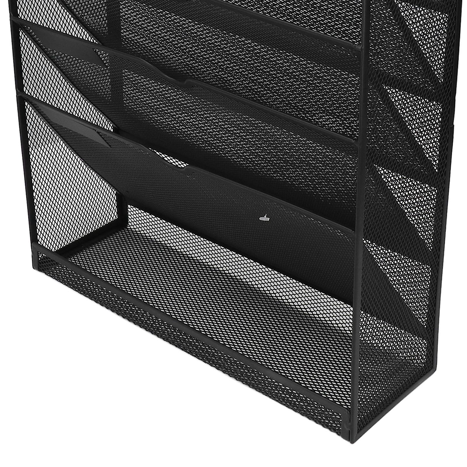 Wall File Organizer 5 Pockets Wall Mount Space Saving Humanized Design Easy Installation Wall File Holder