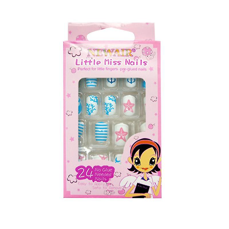 24pcs False Nail Tips For Children Kids