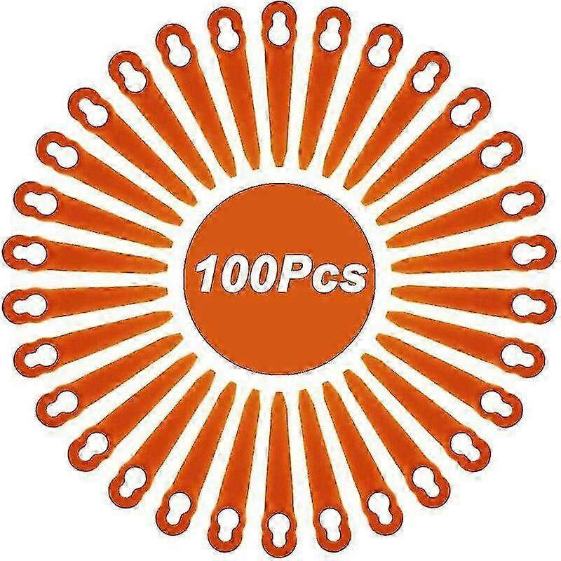 حزمة من 100 شفرة متوافقة مع Stihl PolyCut 2-2 PolyCut 3-2 ، FSA 45 FSA 57 FSE 52 Edger ، بلاستيك