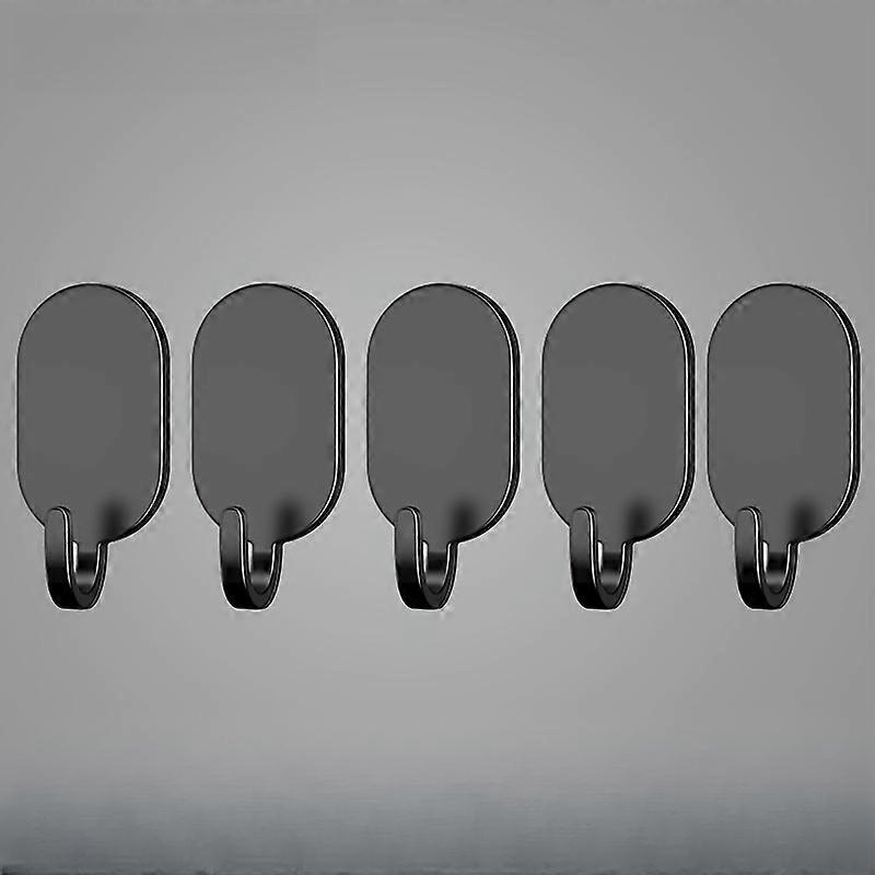 5-Pack Traceless Strong Adhesive Hooks - Damage-Free Installation, Easy Removal, Perfect for Kitchen, Bathroom & Door Back - Space-Saving, Versatile H