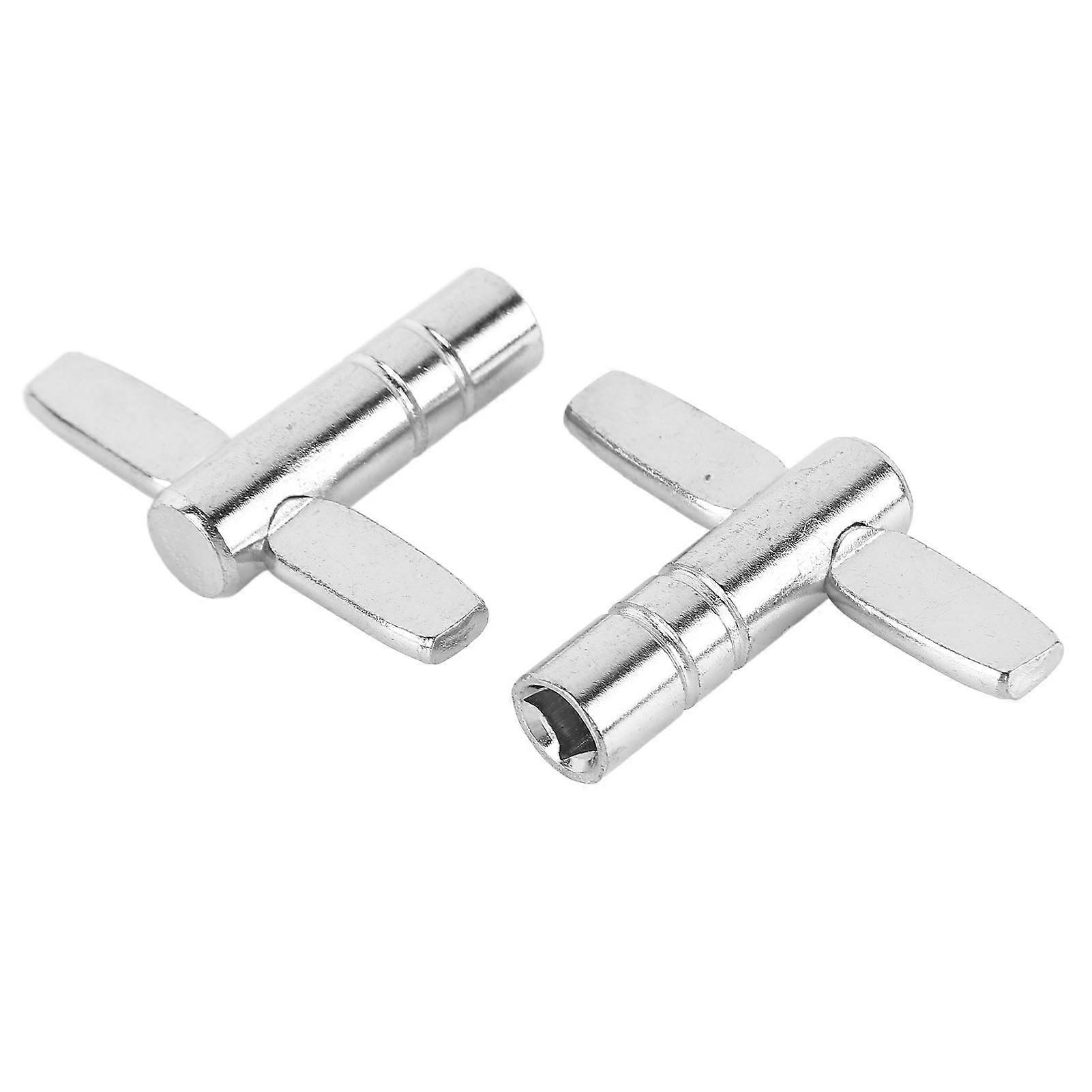 2Pcs Drum Key Metall Multifunktionaler tragbarer, einfach zu bedienender Drum Tuning Key Tuner
