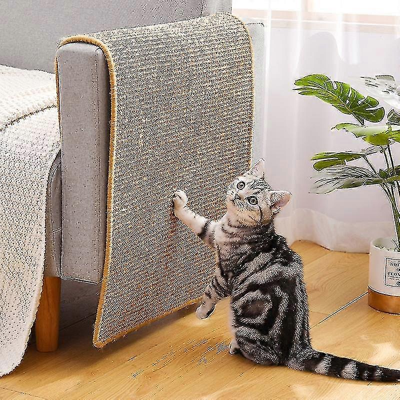 Cat Scratcher Sisal Mat Board Cat Scratch For Sharpen Nails Scraper Cats Tree Cat Toys Chair Table Sofa Mats(1 Pcs, Brown)