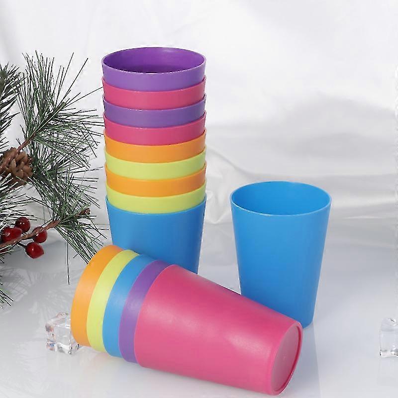 8 Colori Bicchieri Plastica 300ml Tazze Colazione Rigide Lavabili, Mug Per Bambini E Adulti, Tazze Per Caffè, Tè, Latte, Succhi Di Frutta