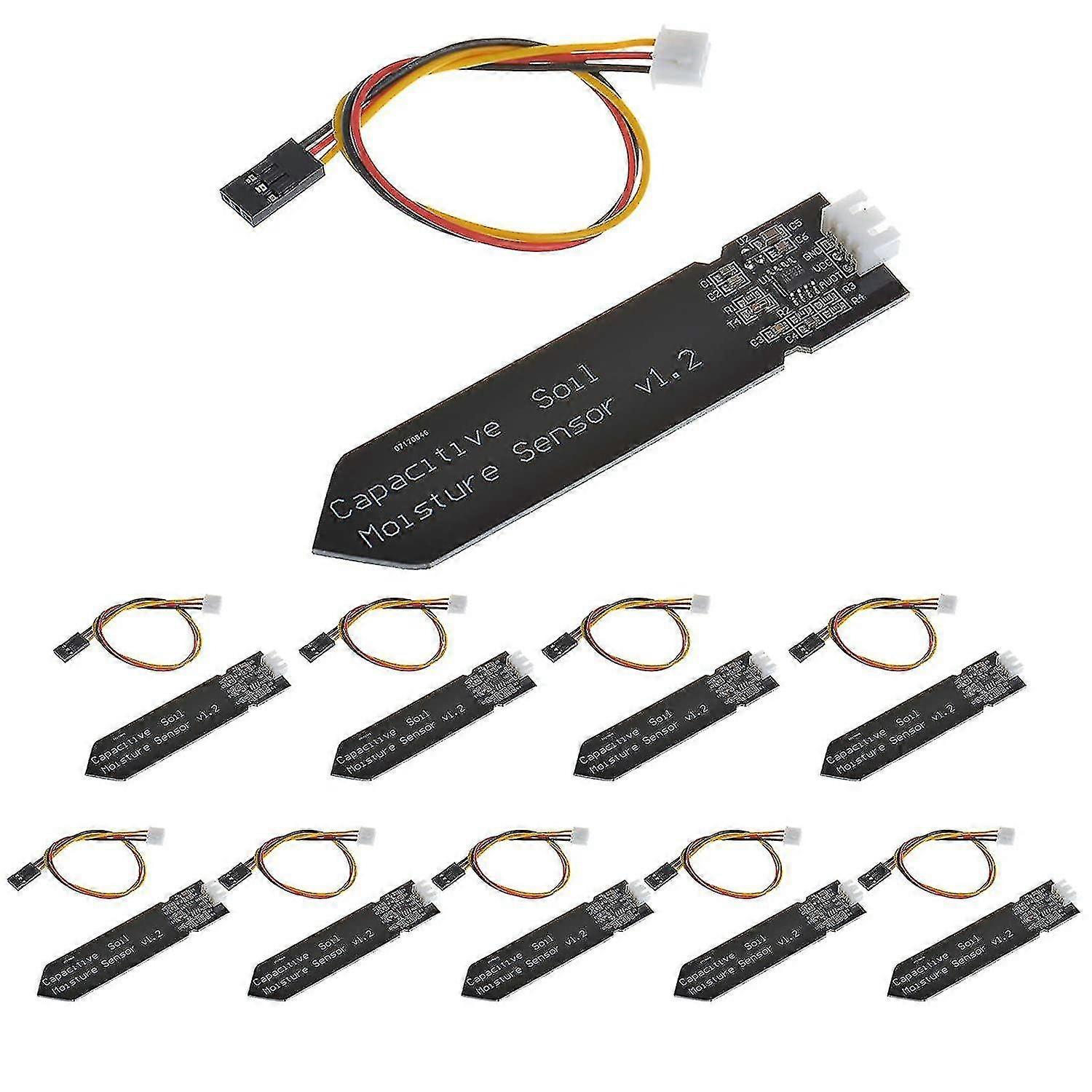 10-piece Capacitive Soil Moisture Sensor Compatible With Plant Care Soil Testers
