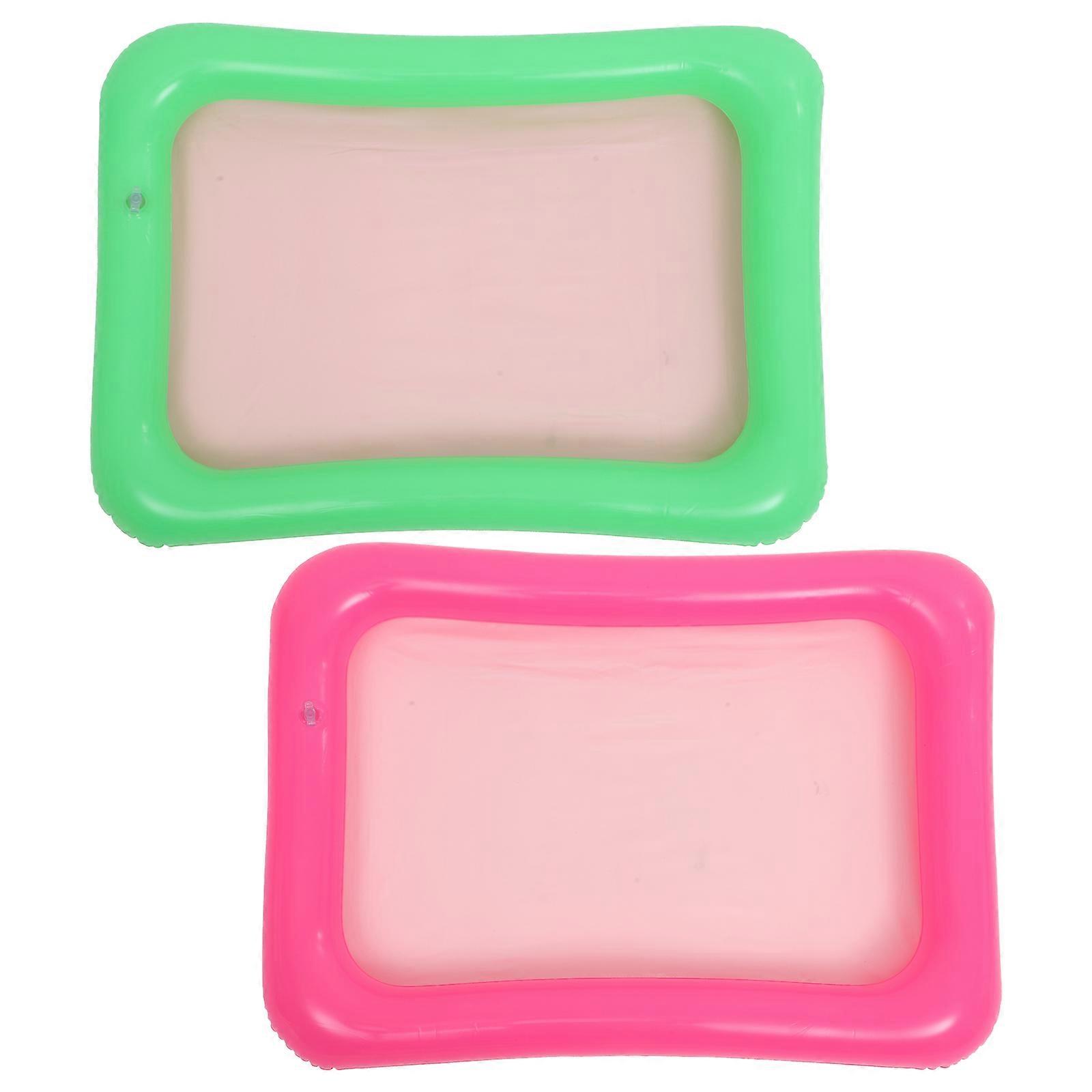 Indoor PVC Sandbox Tray Inflatable Sand Box Portable Inflatable Tray Moldable Sand Tray