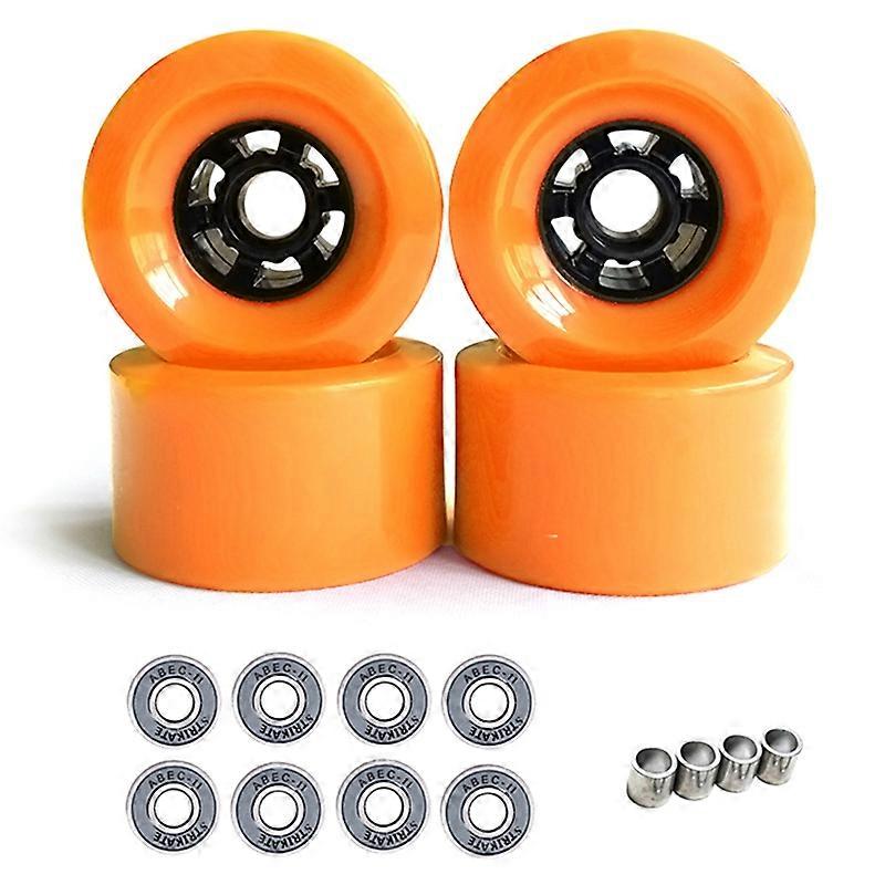 4Pcs 90mm x 52mm Pro 78A Longboard Cruiser Wheels Flywheels Big Soft Longboard Skateboard Wheels,O