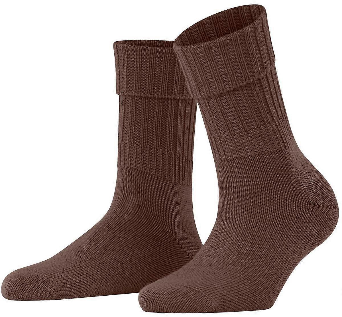 Falke Striggings Rib Boot Socks - Cinnamon Brown