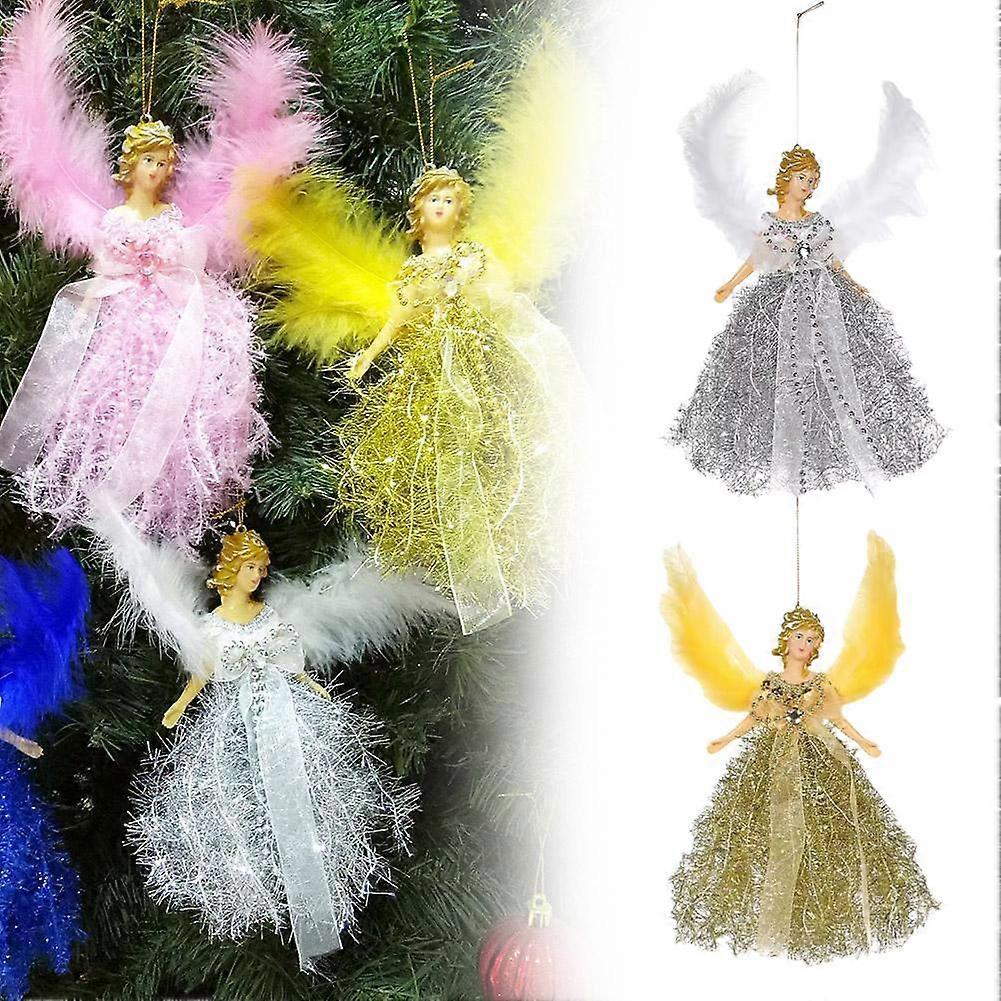 الملاك شجرة عيد الميلاد الحلي لطيف دمية هدية عيد الميلاد شجرة قلادة