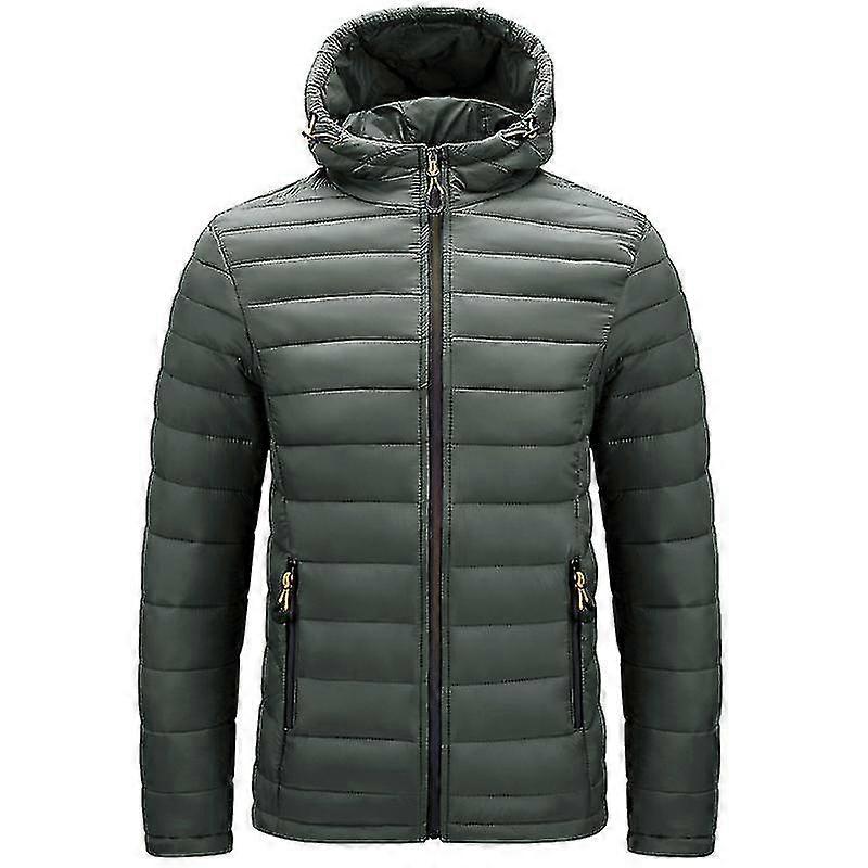 Men's Puffer Jacket Packable Puffer Jacket Water Resistant Hooded Insulated Lightweight Outdoor Down Jacket
