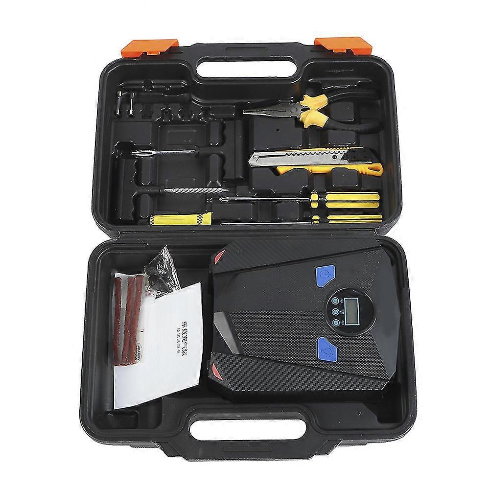 Elektrisk bildekkoppblåsningspumpe - 12V digital bærbar luftkompressorForhåndsinnstilt dekk, trykk og automatisk avstengning, elektrisk luftpumpe for bildekk, sykler,