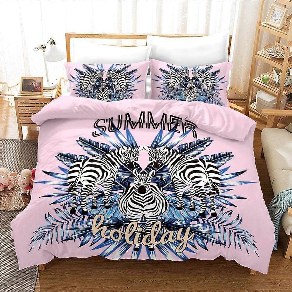Zebra Bedding Set Digital Printing Color Bedding Pieces Duvet Cover and Pillowcase) 135*200 CM