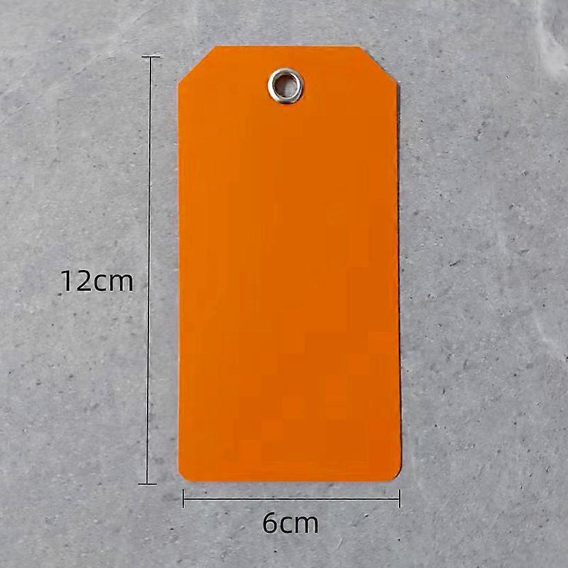 Waterproof Plastic Shipping Labels with Thread, 100pcs Durable Yellow Labels for Parts Inventory (2.36" x 4.72")