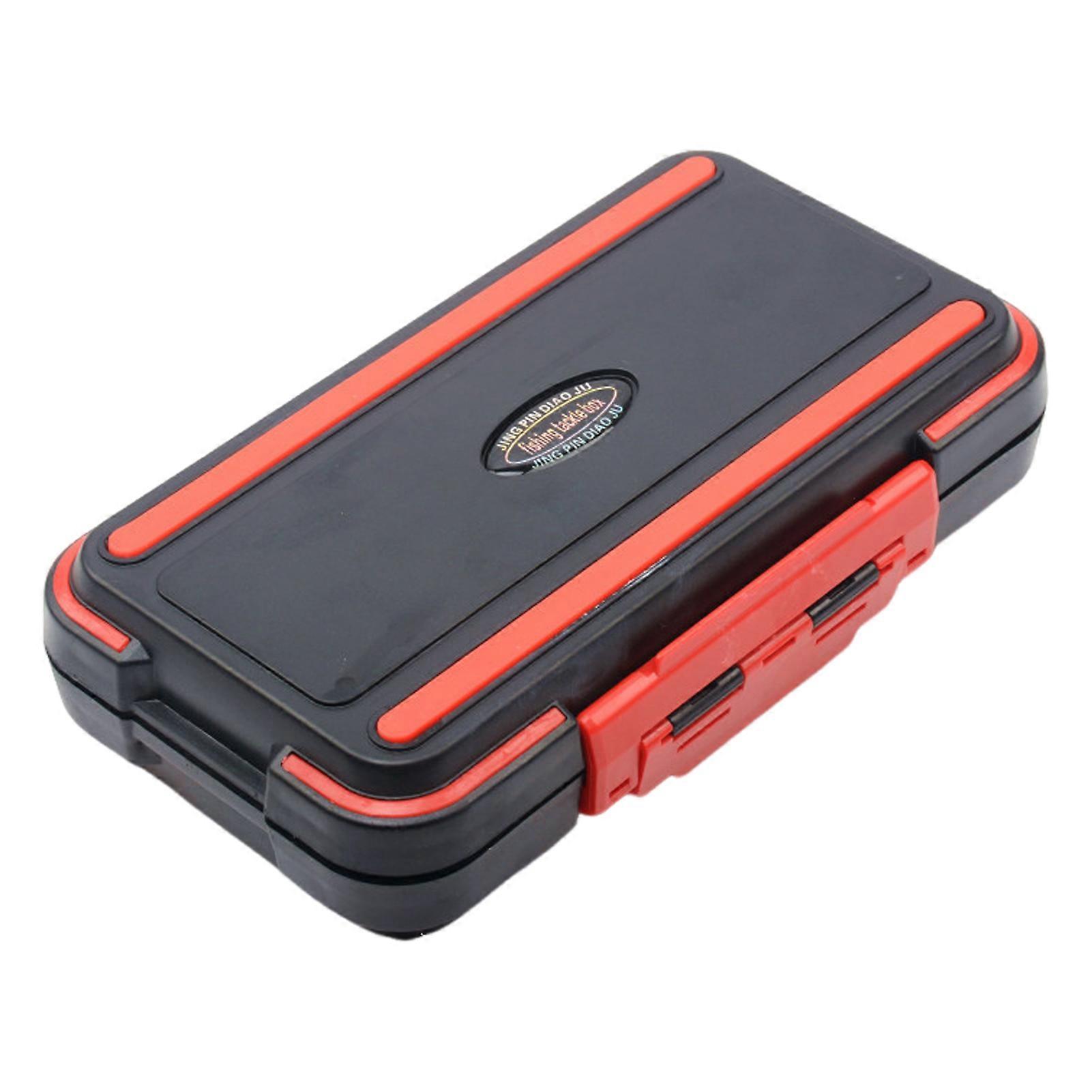 Fishing Tackle Box Waterproof Double-Sided Fishing Accessories Box with Adjustable Dividers Bait Hook Organizer Storage Box for Fishing Enthusiasts